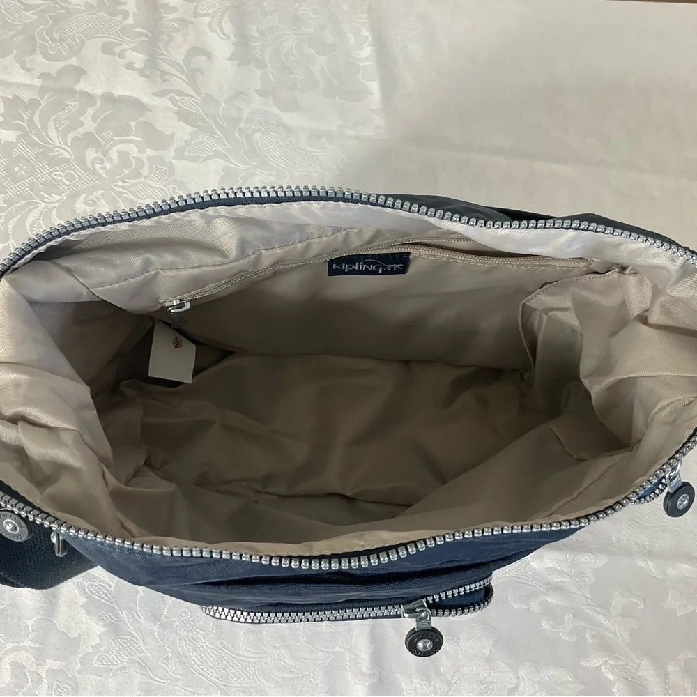 Kipling Crossbody Bag Blue Nylon New Without Tags - Picture 2 of 9